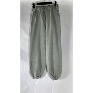 BRILLIANT Women's Light Gray Elastic-Waist Pull-On Jogger Sweatpants SZ M